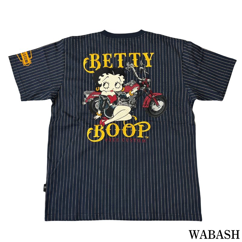 BETTY BOOP × NEVERMIND ベティブープ ネバーマインド 刺繍 天竺 半袖T