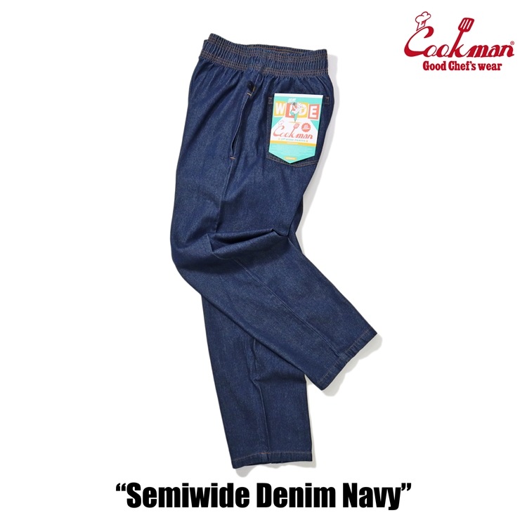 Cookman Chef Pants シェフパンツ クックマン デニム ネイビー Amazon | [クックマン] Navy Denim シェフパンツ ネイビーデニム
