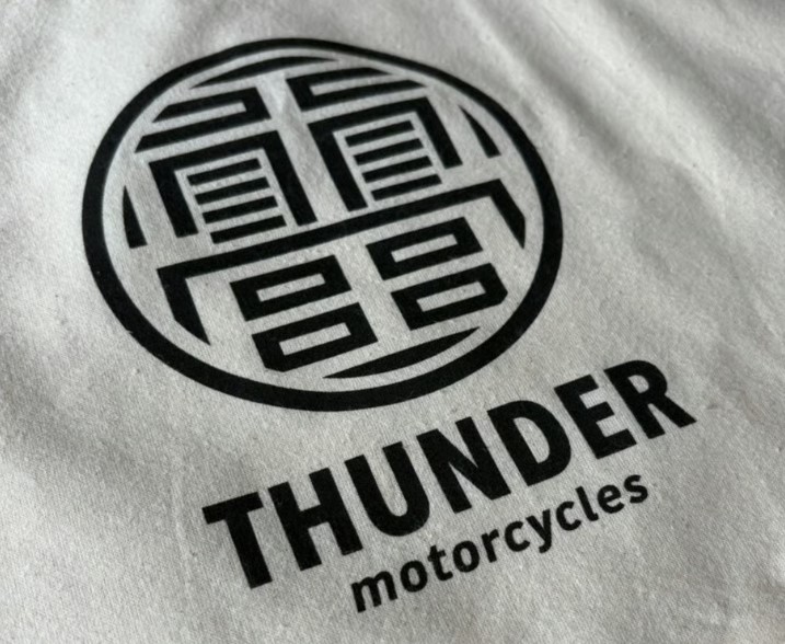 THUNDER MOTORCYCLES オリジナル トートバッグ 雷ロゴマーク コットン 