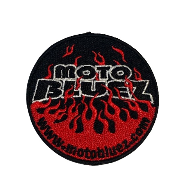 刺繍パッチ】MOTOBLUEZ オリジナルロゴパッチ バイカー ワッペン