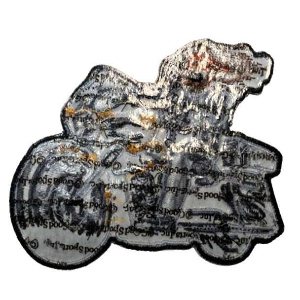 HOT LEATHERS】ホットレザーズ ドクロ 骸骨 バイク 刺繍パッチ HOT LEATHERS】ホットレザーズ ドクロ 骸骨 バイク 刺繍パッチ