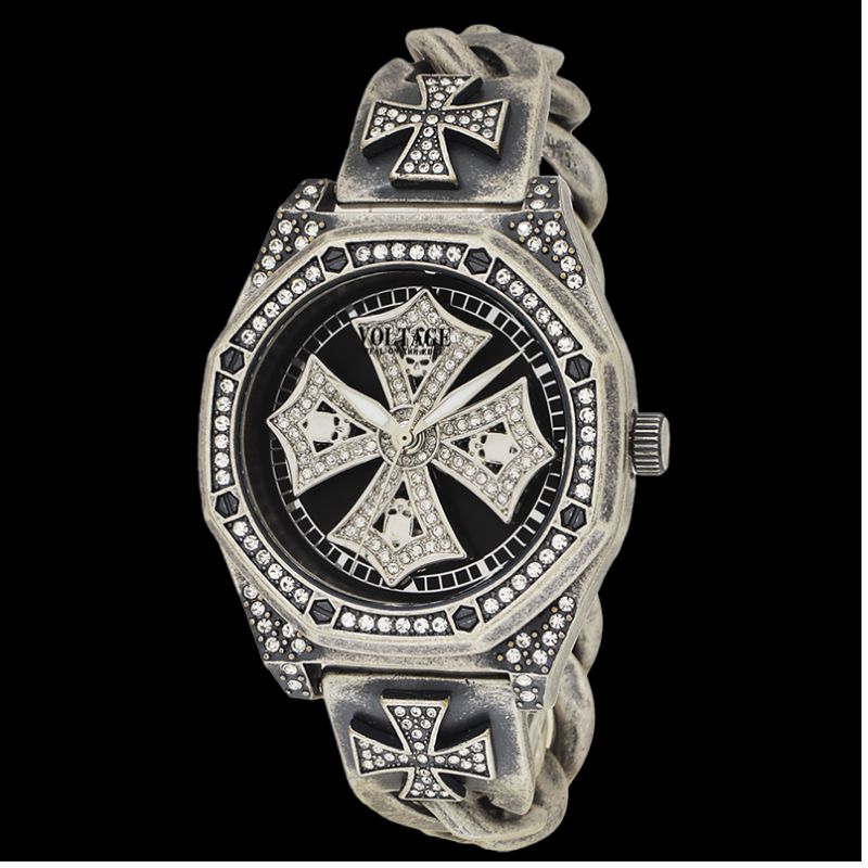 VOLTAGE ヴォルテージ スピナーウォッチ シルバー 腕時計 チェーン