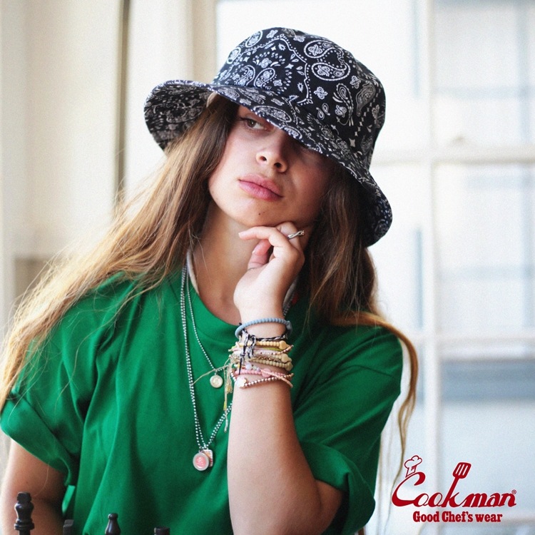 COOKMAN/クックマン バケットハット 帽子 Bucket Hat Paisley Black
