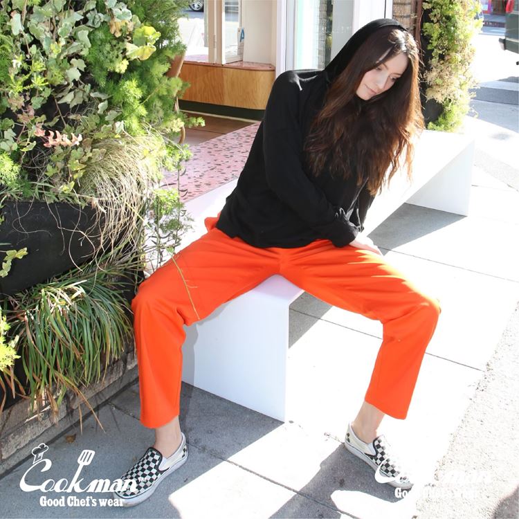 COOKMAN/クックマン Long Chef Pants シェフパンツ「Orange」（ユニ