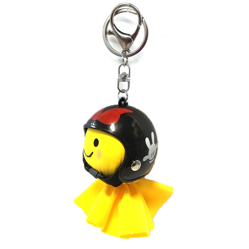 てるぼう＆ヘルメットキーホルダーセット 『リボン』 雨 梅雨 てるてる