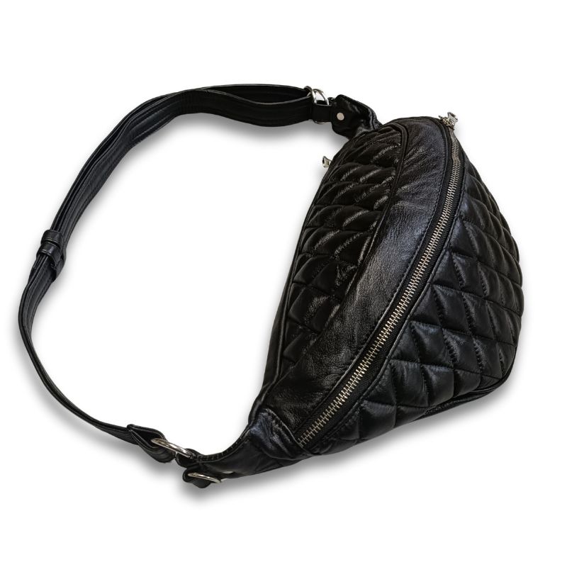 MOTOBLUEZ シープスキンファニーパック ブラック MB-BF01 ダイヤ