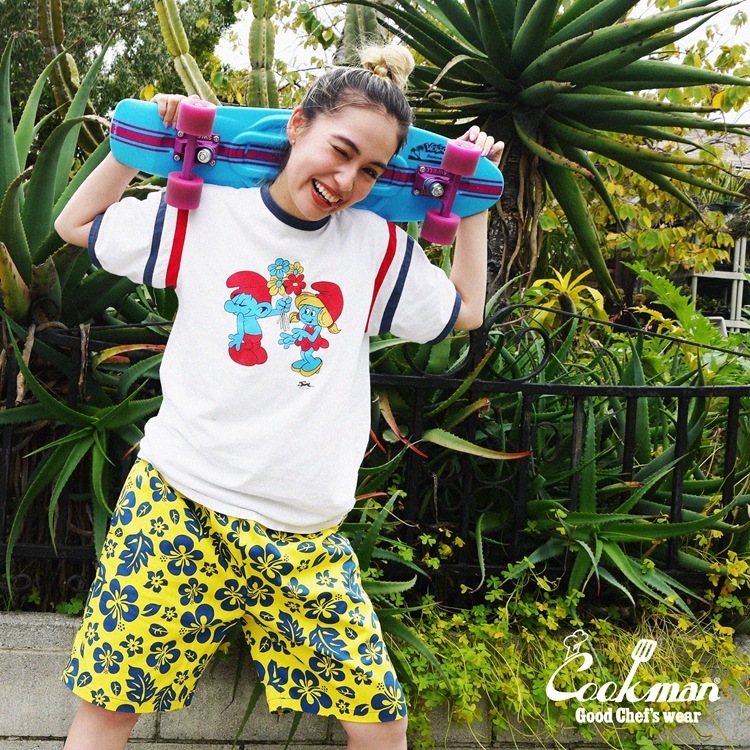 COOKMAN/クックマン ショートシェフパンツ Chef Pants Short Hibiscus