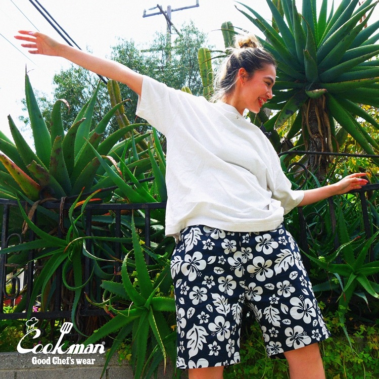 COOKMAN/クックマン ショートシェフパンツ Chef Pants Short Hibiscus
