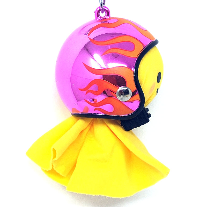 てるぼう＆ヘルメットキーホルダーセット『フレイム メタリックピンク