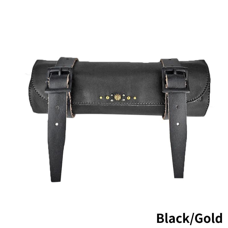 VIN＆AGE TYPE VTB1 レザーツールロール ブラック/ゴールド 新品 Vin＆Age LEATHER TOOL ROLL レザーツールロール スタッズあり (VTB1