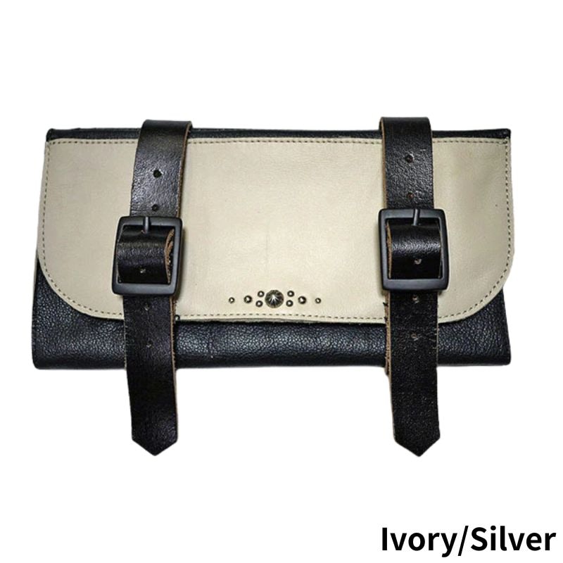 VIN&AGE TYPE VTB1 レザーツールロール ブラック/シルバー Vin＆Age LEATHER TOOL ROLL レザーツールロール スタッズあり (VTB1