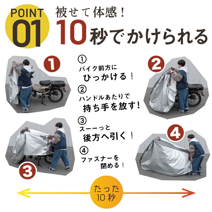 AMBOOT（アンブート）すぐかけられるバイクカバー『L・BOX