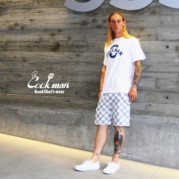 COOKMAN/クックマン ショートシェフパンツ Chef Pants Short Checker 