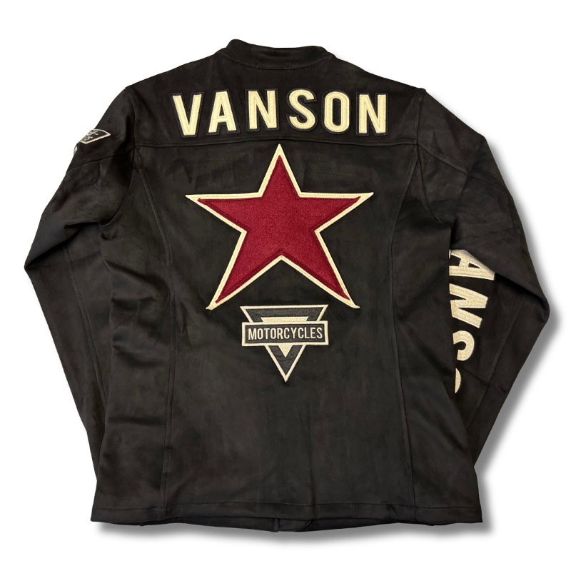 VANSON バンソン 起毛 プレーティング シングル ライダース ジャケット