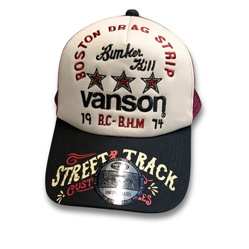 VANSON バンソン ツイルメッシュキャップ 帽子 スター MESH CAP nvcp