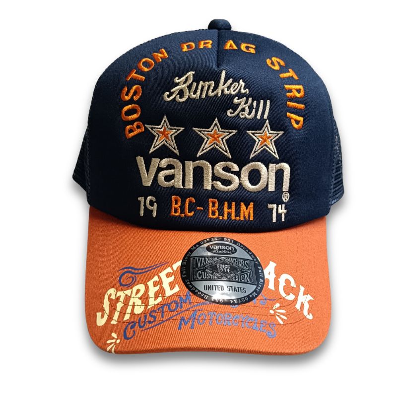 VANSON バンソン ツイルメッシュキャップ 帽子 スター MESH CAP nvcp