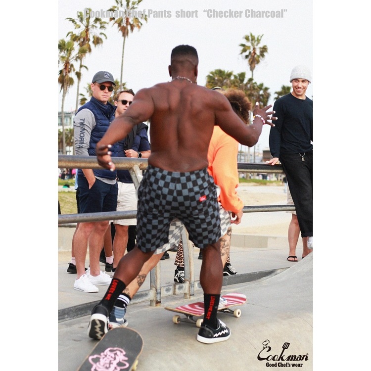 cookman ハーフパンツ シェフパンツ チェッカー　クックマン COOKMAN/クックマン ショートシェフパンツ Chef Pants Short