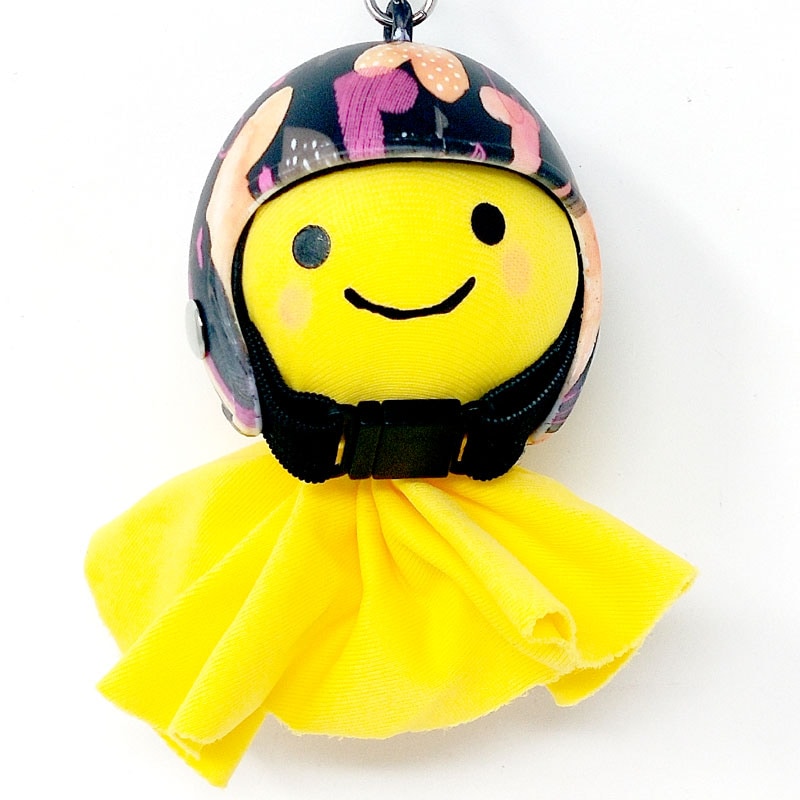 てるぼう＆ヘルメットキーホルダーセット『ハート』 雨 梅雨 てるてる
