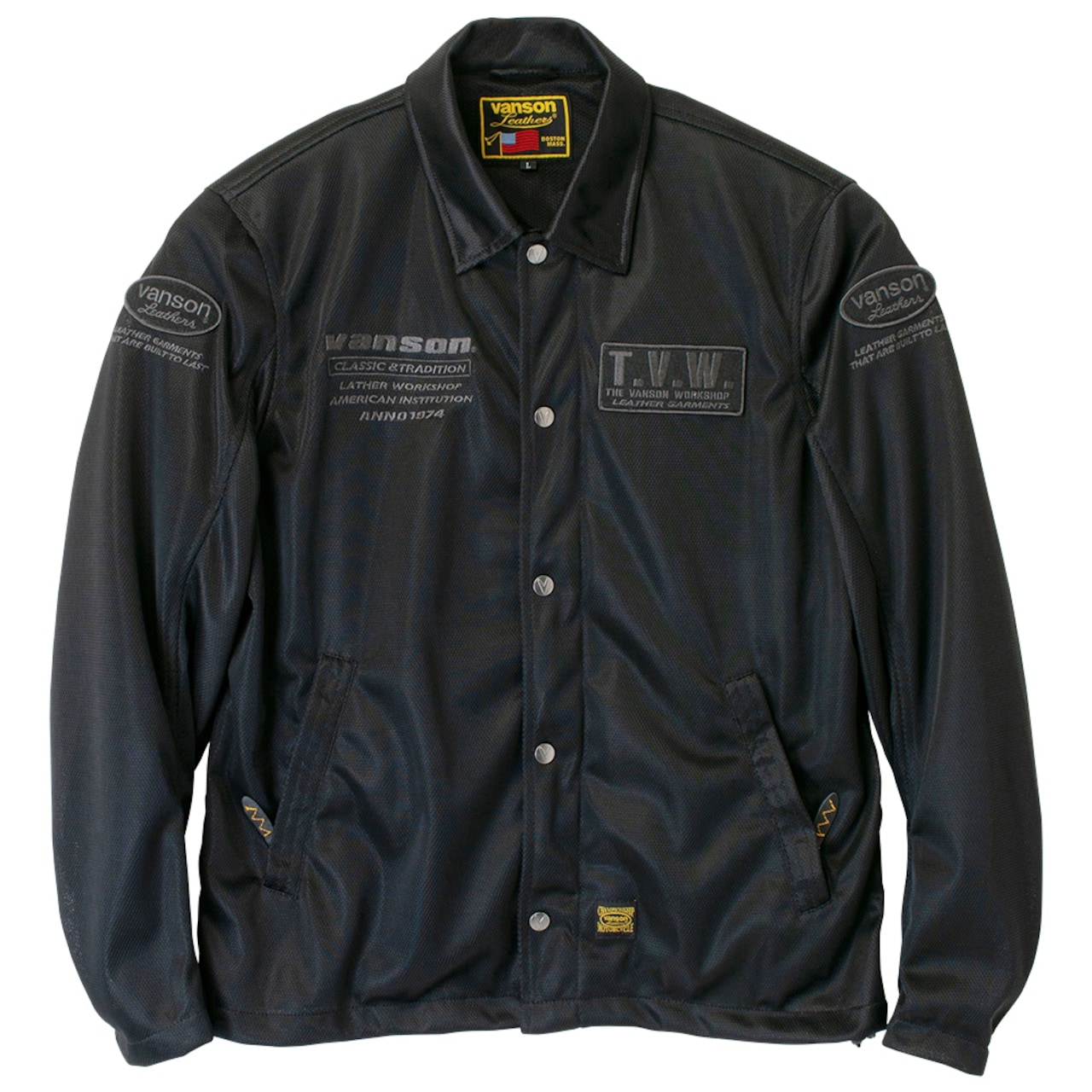 vanson メッシュコーチジャケット アイボリー　Mサイズ VANSON バンソン TVS2503S メッシュコーチジャケット バイク