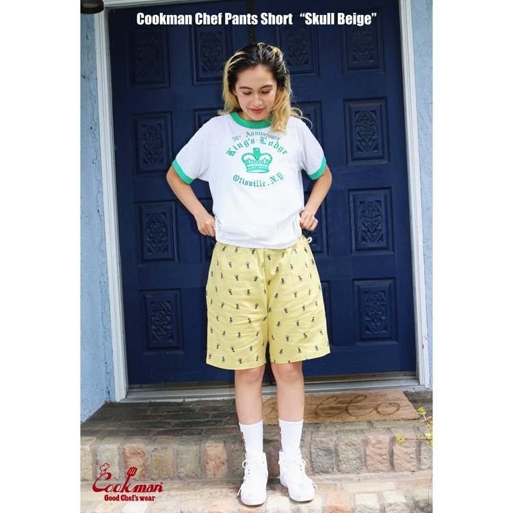 COOKMAN/クックマン ショートシェフパンツ Chef Pants Short Skull