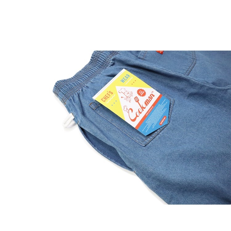 COOKMAN/クックマン Long Chef Pants シェフパンツ「Denim Light blue 