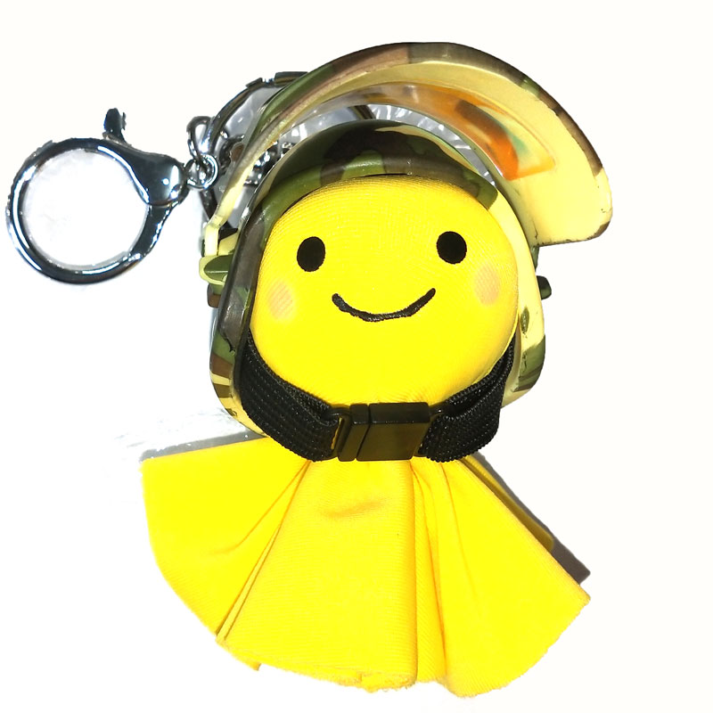 てるぼう＆甲冑ヘルメットキーホルダーセット 『カモフラージュ』 雨