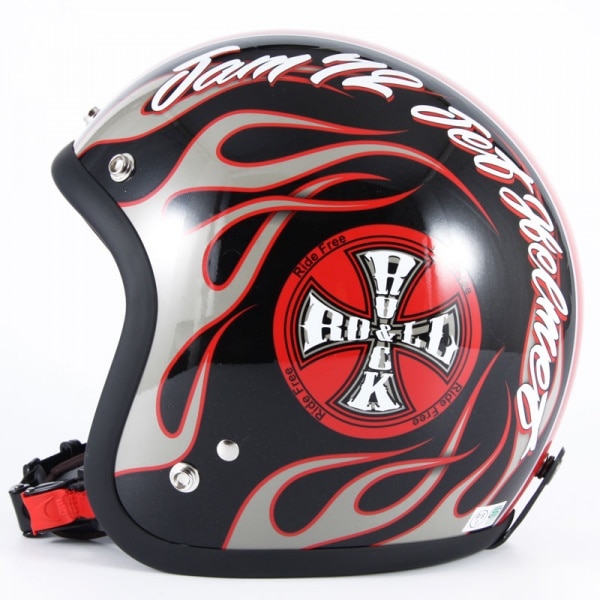 72Jam ジェットヘルメット 72JAM JET HELMET JJ-10 VIVID BLACK（ブラック） ガラスフレーク