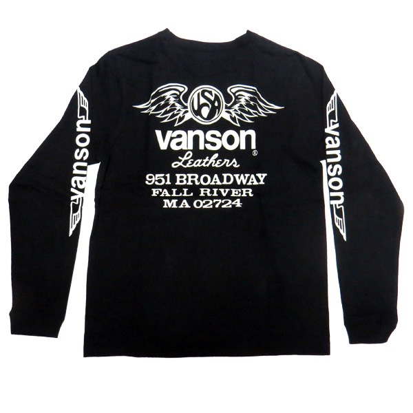 VANSON バンソン ドライロングTシャツ「USA WINGS」ユーエスエー
