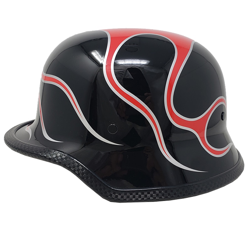 送料無料！装飾用ハーフヘルメット「ジャーマン」 ブラック