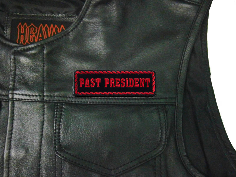HotLeathers】MC役職パッチ 《PAST PRESIDENT/元会長》 刺繍パッチ 4
