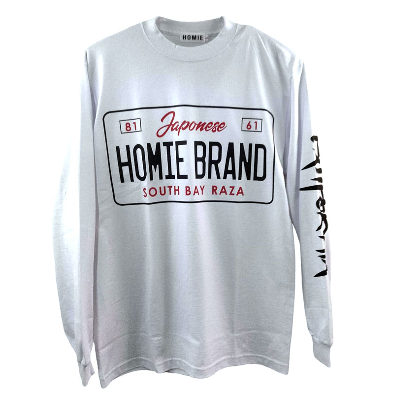 HOMIE ロンT ホワイト 長袖Tシャツ ホーミーケイ チカーノ 7.5