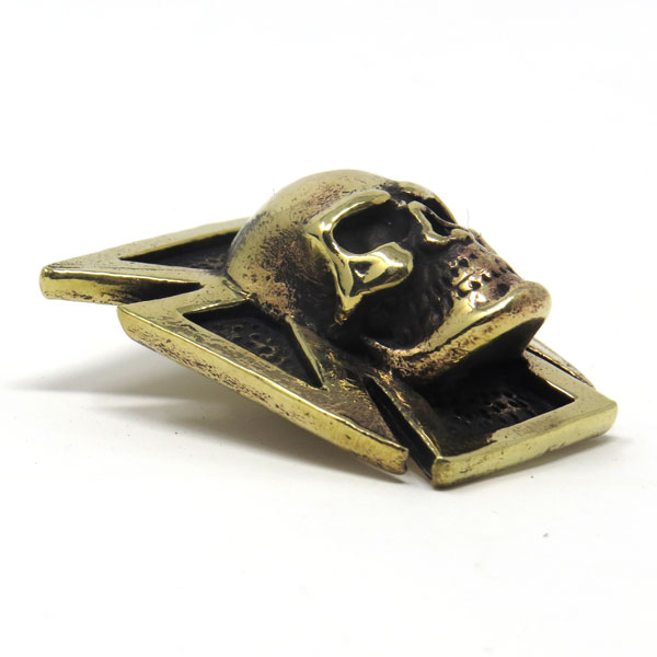 真鍮コンチョ【スカルクロス】BRASS SKULL CROSS CONCHO・CNB-05