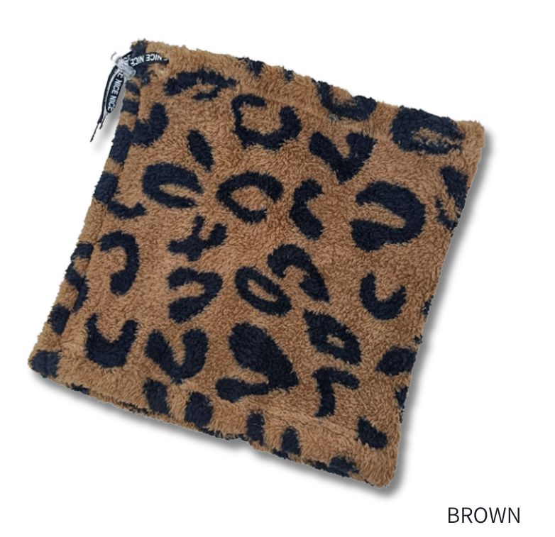 ネックウォーマー フェイスマスク 「Leopard」 レオパード ふわふわ