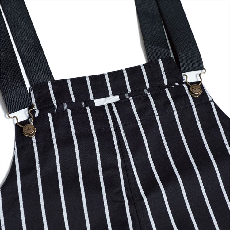 COOKMAN/クックマン Fisherman's Bib Overall Stripe Black（ユニ