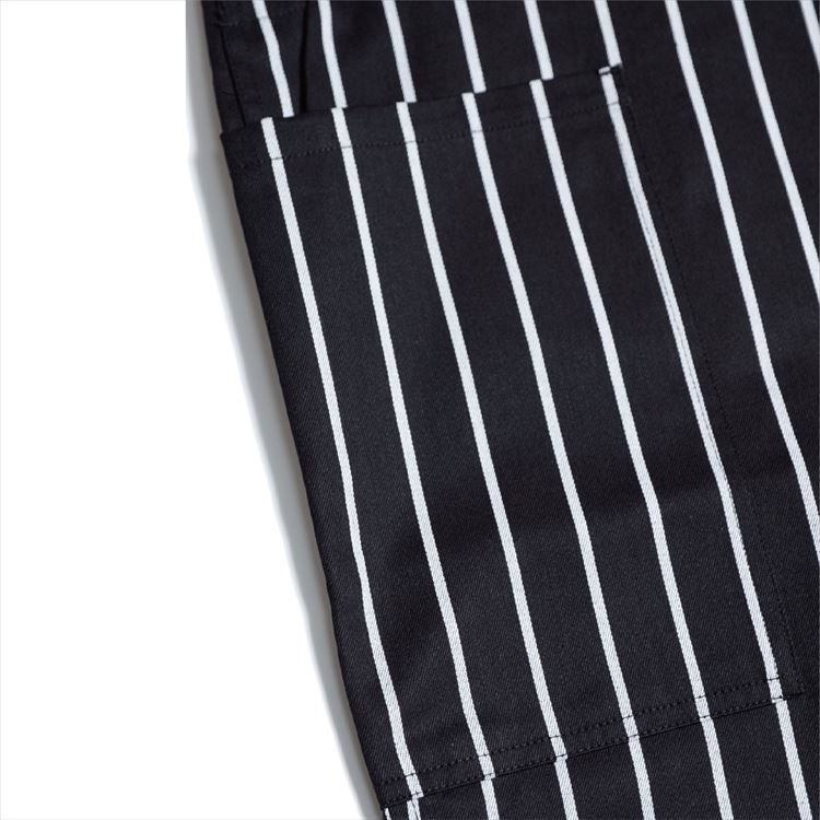 COOKMAN/クックマン Fisherman's Bib Overall Stripe Black