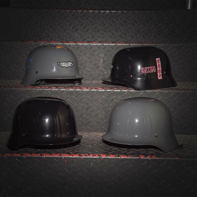 TT&CO.】RIPPER MAGAZINE x TT&CO. ジャーマン ハーフヘルメット FRP