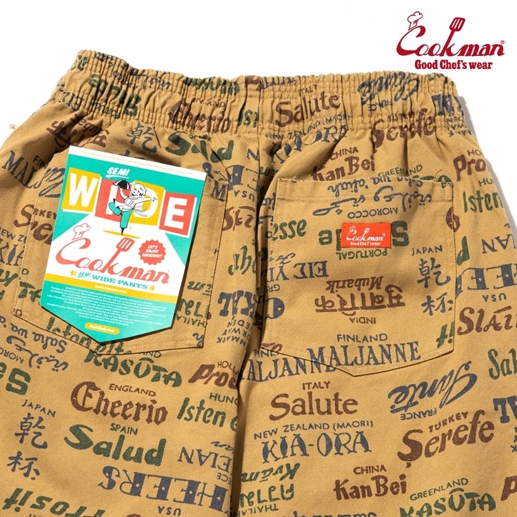 COOKMAN/クックマン シェフパンツ セミワイド Chef Pants Semiwide