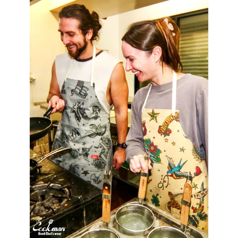 COOKMAN クックマン ロングエプロン Long Apron「Old Tattoo Gray