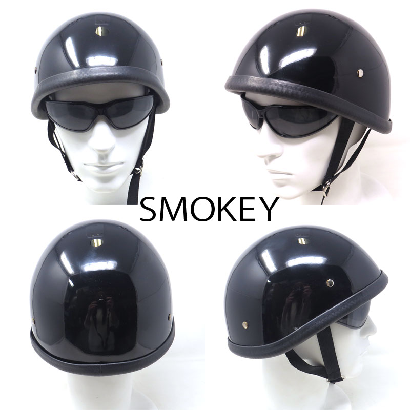 MOTOBLUEZ 装飾用ハーフヘルメット（スモーキー）｜半ヘル｜SMOKEY