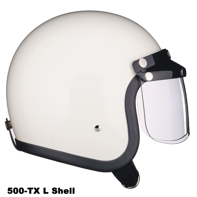 TT&CO.】シールド付きミニバイザー 未塗装 ブラック/クリア ティー