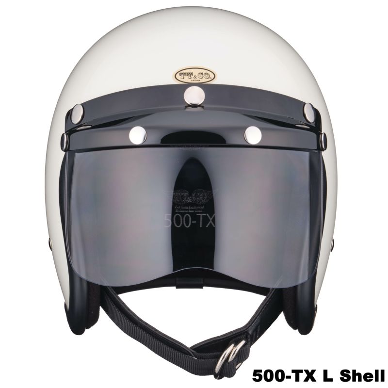 TT&CO.】シールド付きミニバイザー 未塗装 ブラック/クリア ティー