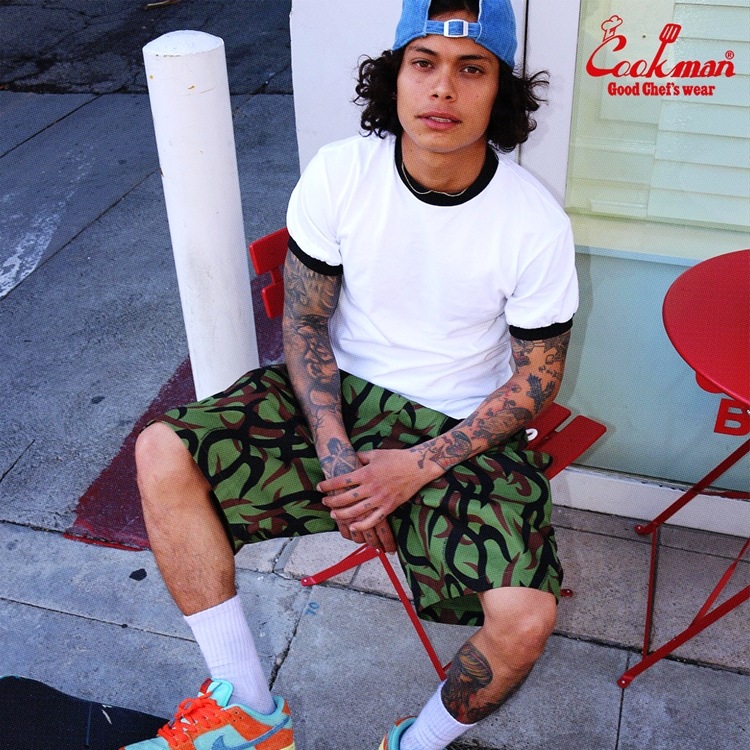 COOKMAN/クックマン Chef Pants Short シェフパンツ「Tribal Camo