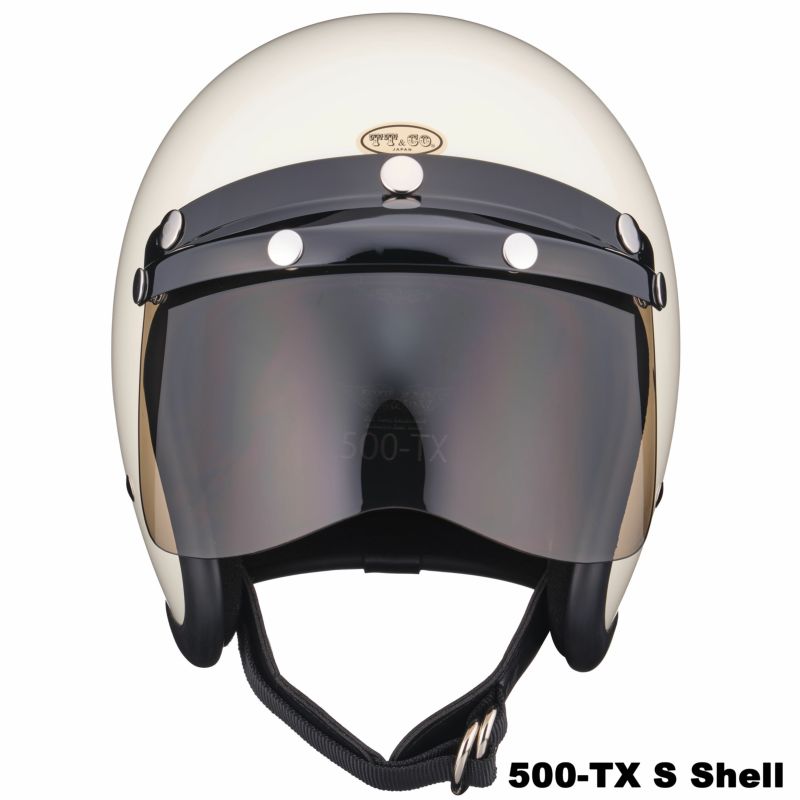 TT&CO.】シールド付きミニバイザー 未塗装 ブラック/ライトスモーク