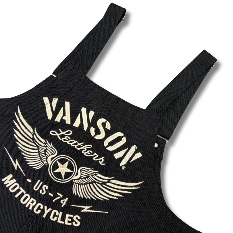VANSON バンソン ロゴ刺繍 オーバーオール サロペット つなぎ メンズ