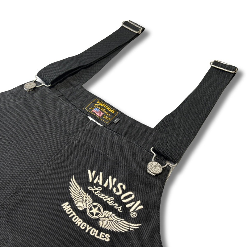 VANSON バンソン ロゴ刺繍 オーバーオール サロペット つなぎ メンズ