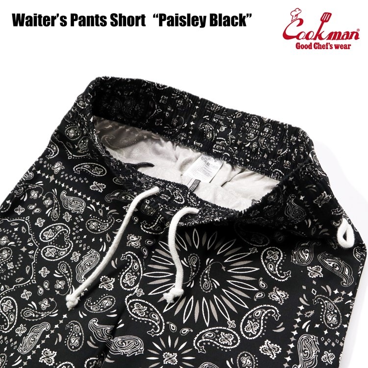COOKMANクックマンポロシャツペイズリー ブラック COOKMAN クックマン Polo Shirts Paisley Black ポロシャツ