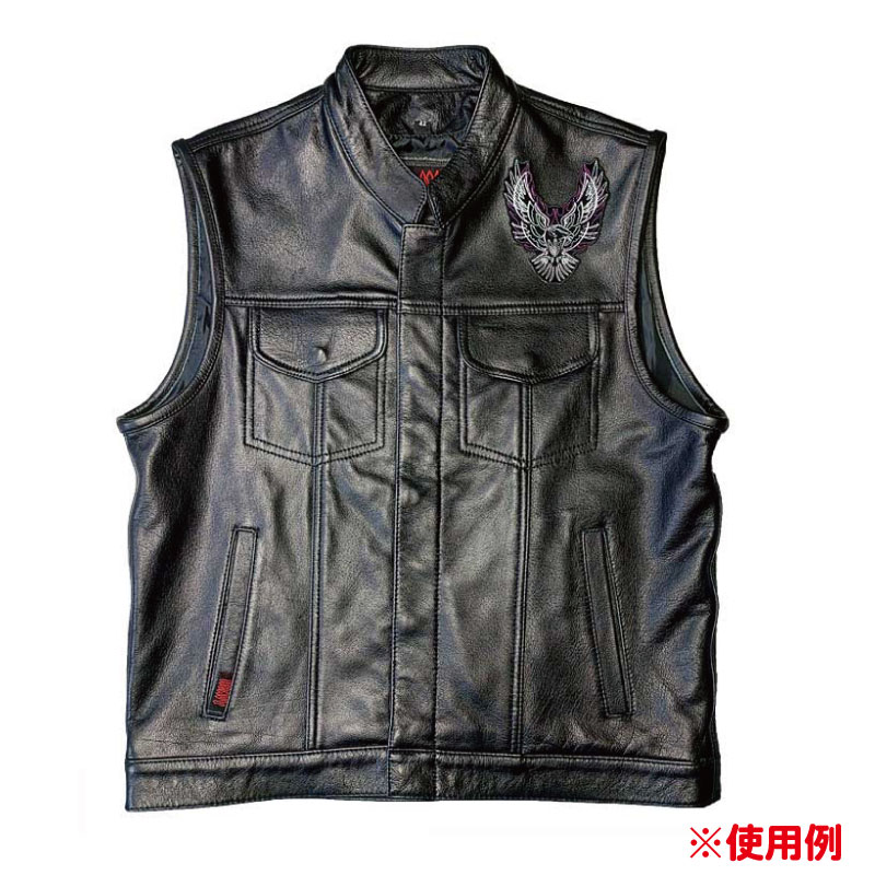 HOT LEATHERS】刺繍パッチ PINSTRIPE UPWING 4インチ ワッペン