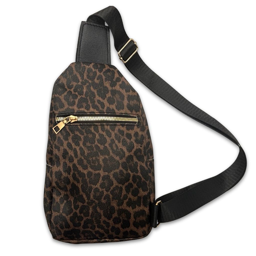 ボディバッグ 「Leopard」レディース クロスボディ チェストバッグ