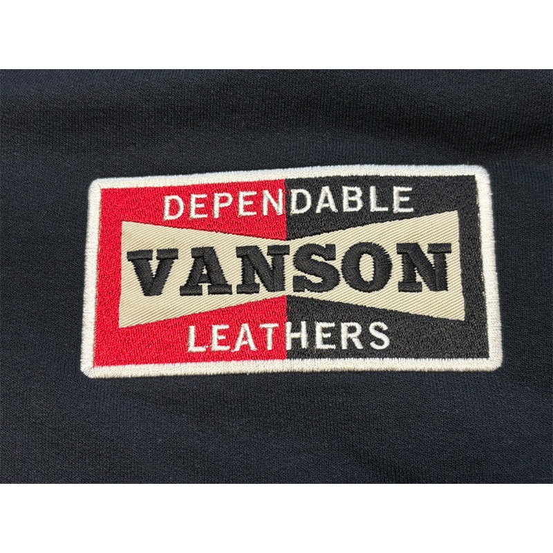 VANSON バンソン 裏微起毛ジップアップパーカー カスタムジップ