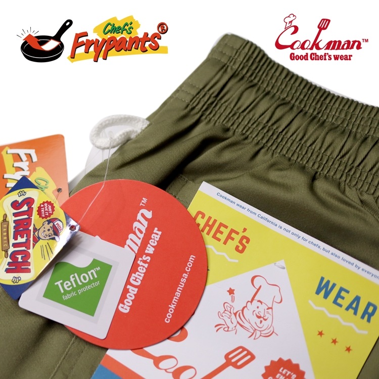COOKMAN/クックマン Chef's Frypants Khaki シェフパンツ フライパンツ